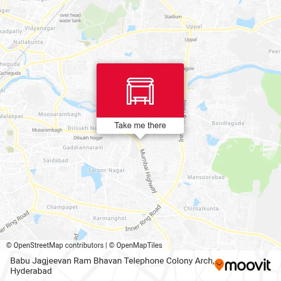 Babu Jagjeevan Ram Bhavan Telephone Colony Arch map