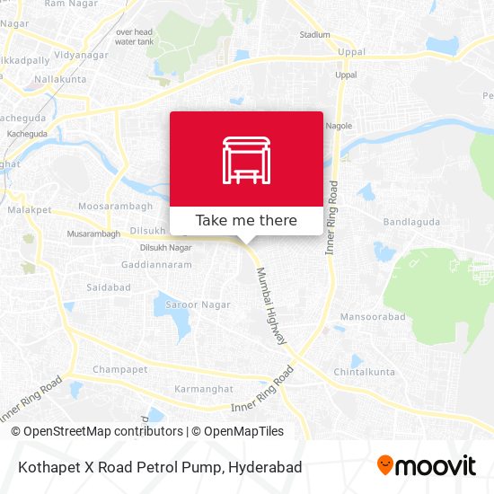 Kothapet X Road Petrol Pump map