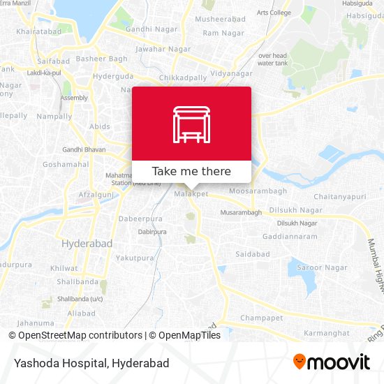 Yashoda Hospital map