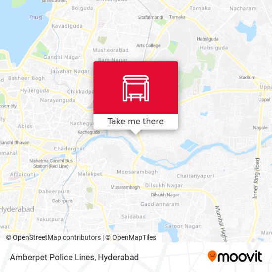Amberpet Police Lines map