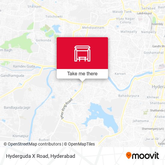 Hyderguda X Road map