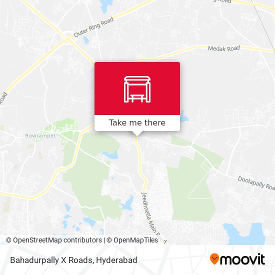 Bahadurpally X Roads map