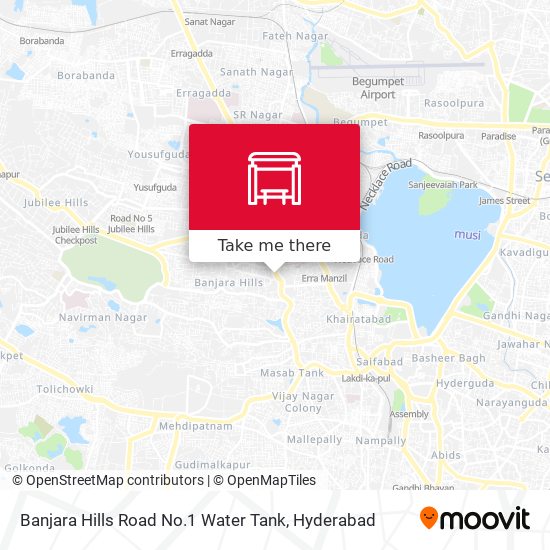 Banjara Hills Road No.1 Water Tank map