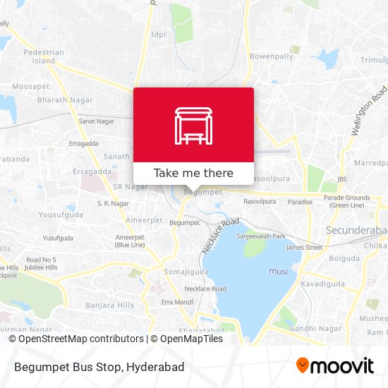 Begumpet Bus Stop map