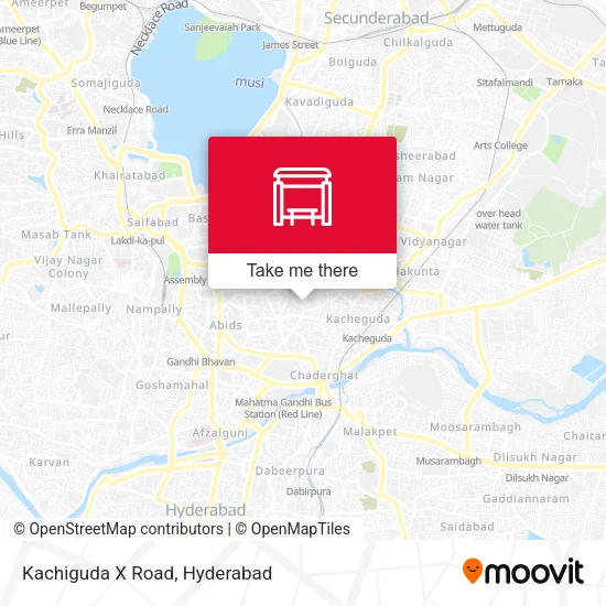 Kachiguda X Road map