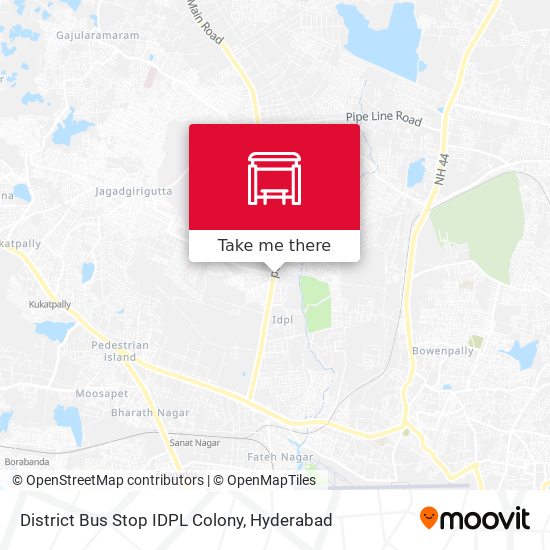 District Bus Stop IDPL Colony map