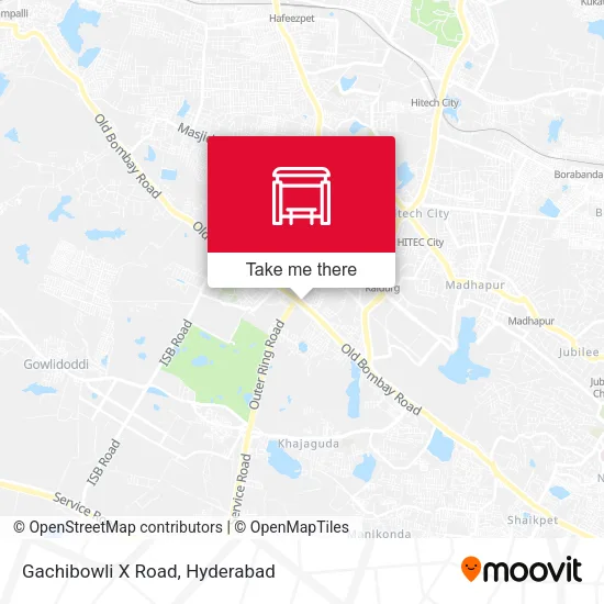 Gachibowli X Road map
