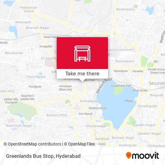 Greenlands Bus Stop map