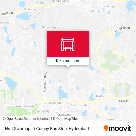 Hmt Swarnapuri Colony Bus Stop map