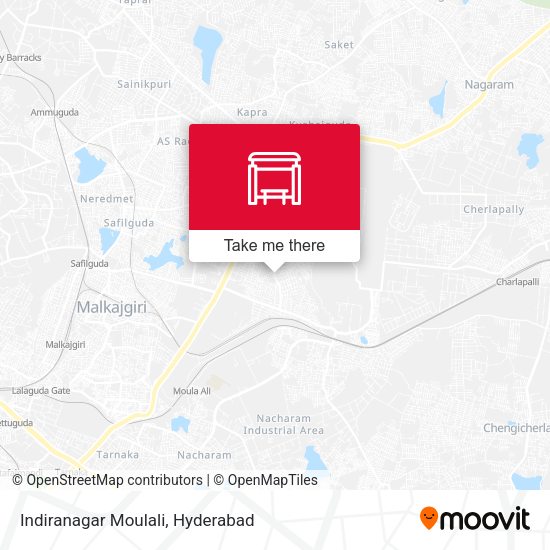 Indiranagar Moulali map