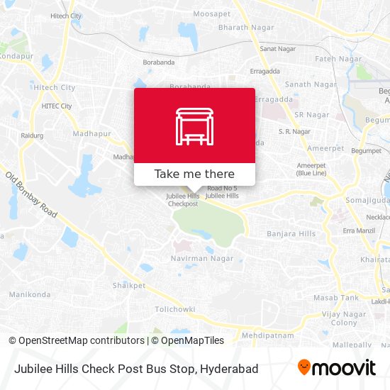 Jubilee Hills Check Post Bus Stop map