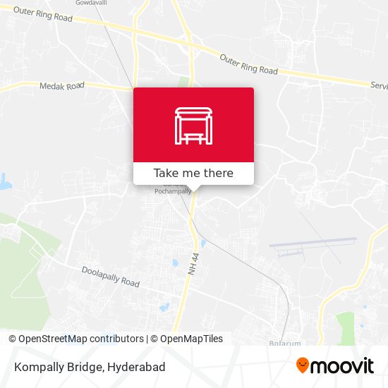 Kompally Bridge map