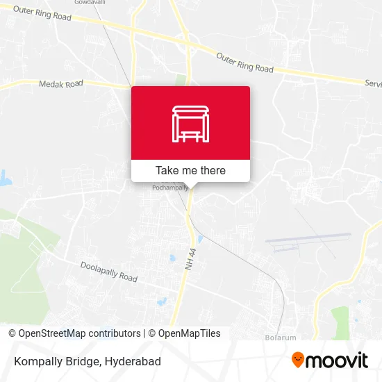 Kompally Bridge map