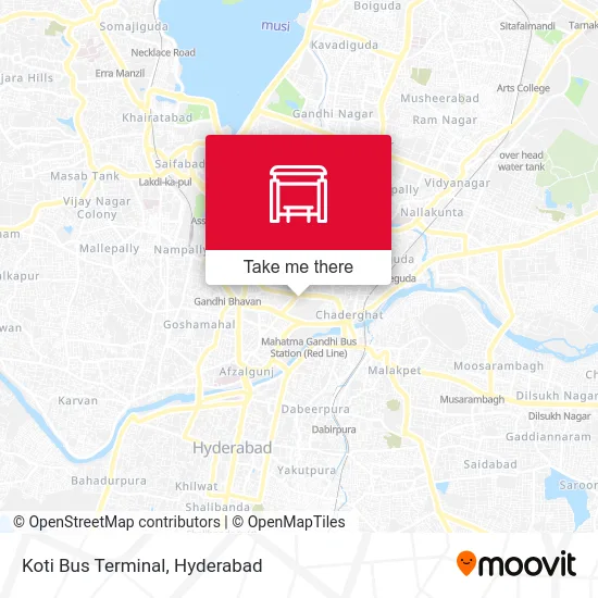 Koti Bus Terminal map