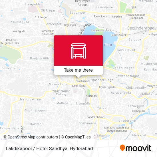 Lakdikapool / Hotel Sandhya map