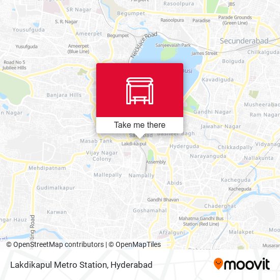 Lakdikapul Metro Station map