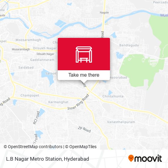 L.B Nagar Metro Station map
