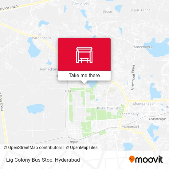 Lig Colony Bus Stop map