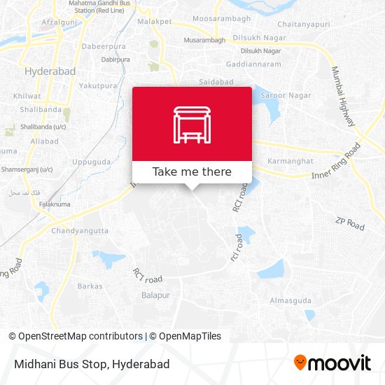Midhani Bus Stop map