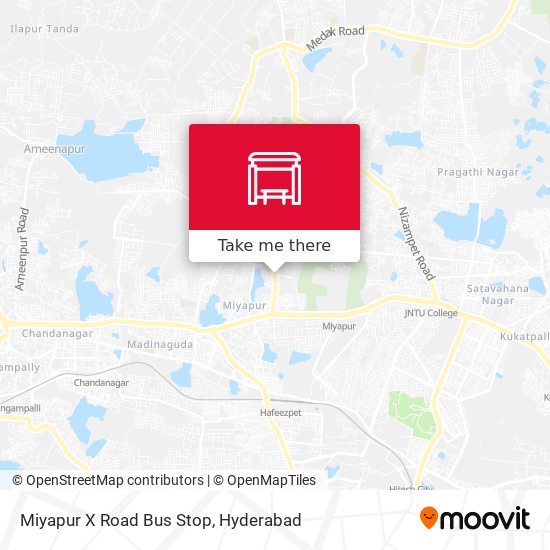 Miyapur X Road Bus Stop map