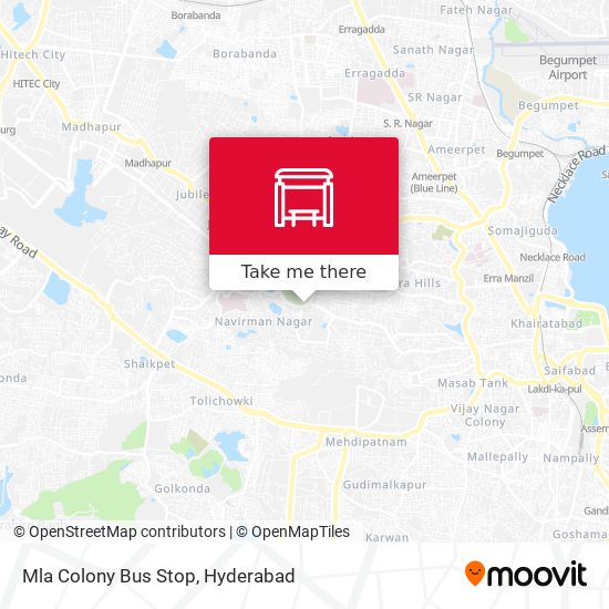 Mla Colony Bus Stop map