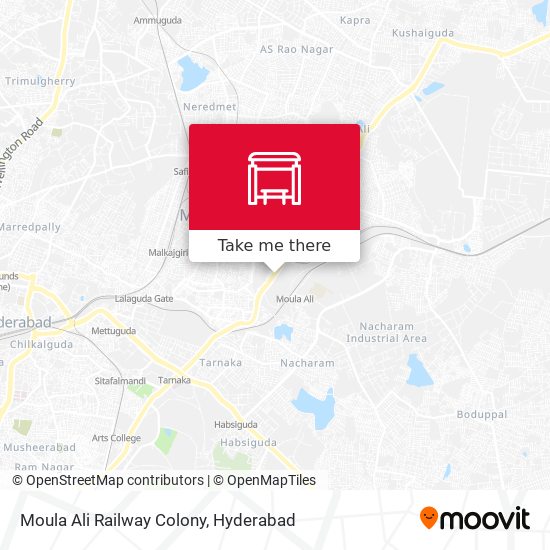 Moula Ali Railway Colony map