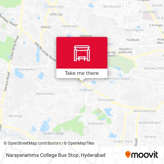 Narayanamma College Bus Stop map