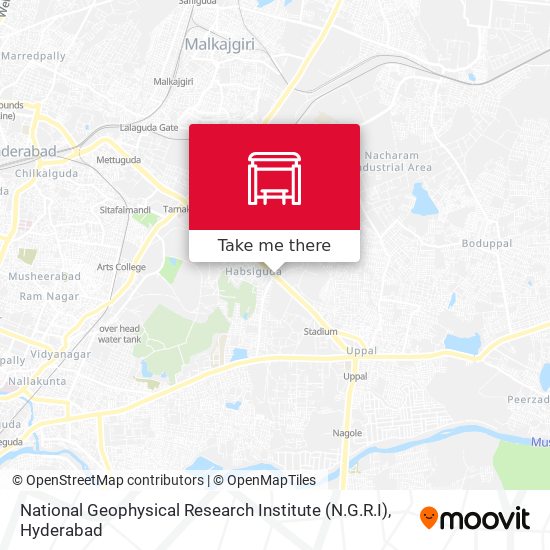 National Geophysical Research Institute (N.G.R.I) map