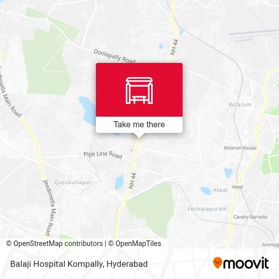 Balaji Hospital Kompally map