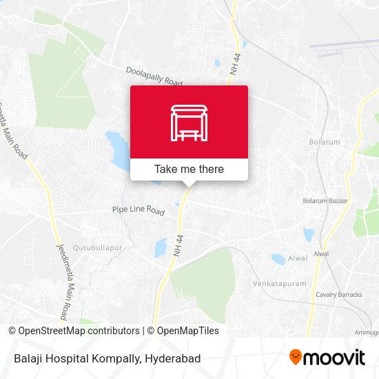 Balaji Hospital Kompally map
