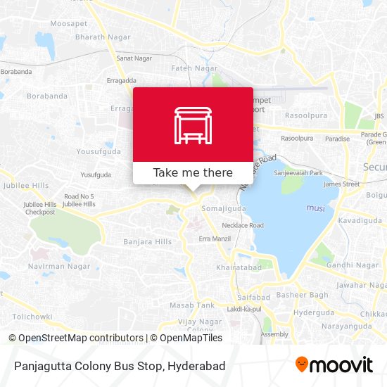 Panjagutta Colony Bus Stop map