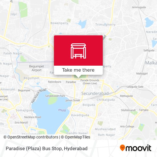 Paradise (Plaza) Bus Stop map
