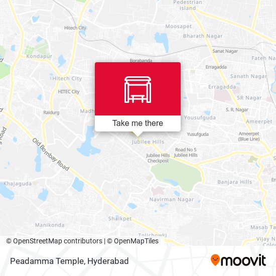 Peadamma Temple map