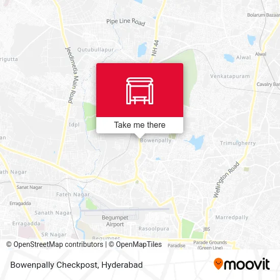 Bowenpally Checkpost map