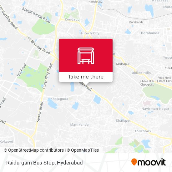 Raidurgam Bus Stop map