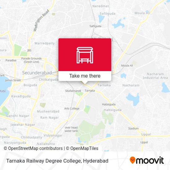 Tarnaka Railway Degree College map