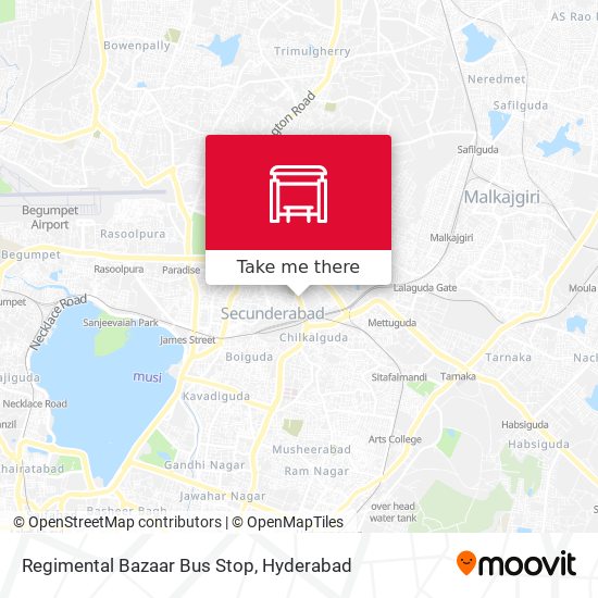 Regimental Bazaar Bus Stop map