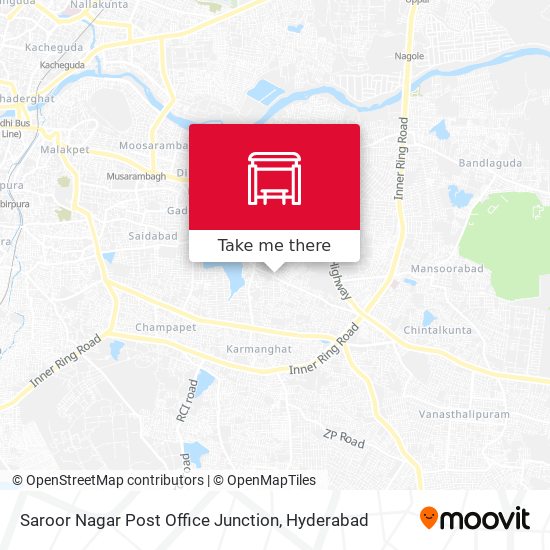 Saroor Nagar Post Office Junction map