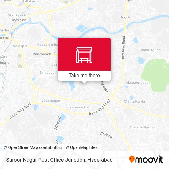 Saroor Nagar Post Office Junction map