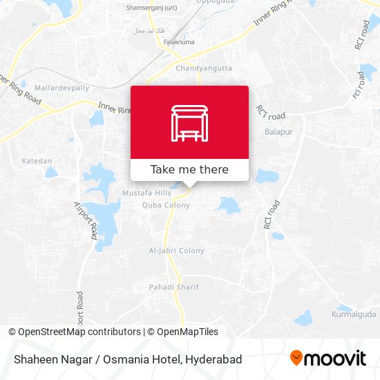 Shaheen Nagar / Osmania Hotel map