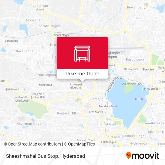 Sheeshmahal Bus Stop map