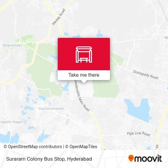 Suraram Colony Bus Stop map