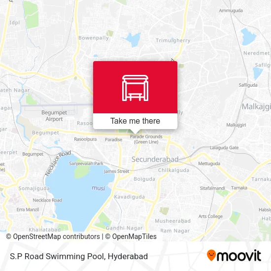 S.P Road Swimming Pool map