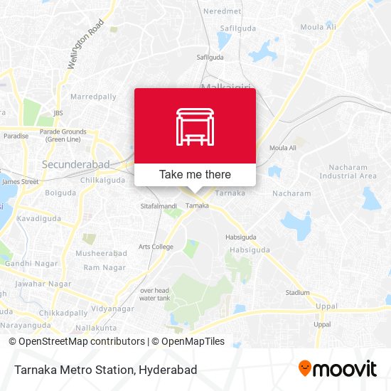 Tarnaka Metro Station map