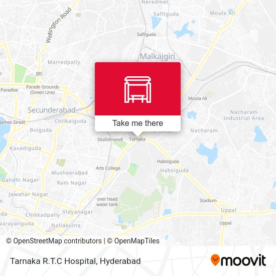 Tarnaka R.T.C Hospital map