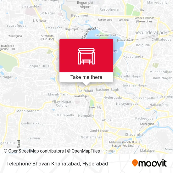Telephone Bhavan Khairatabad map