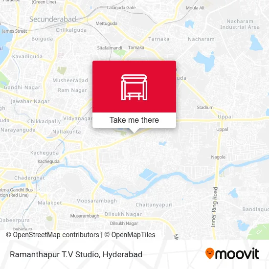 Ramanthapur T.V Studio map