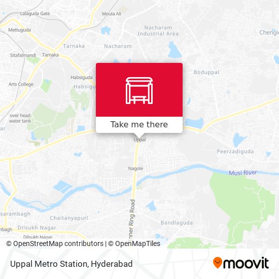 Uppal Metro Station map