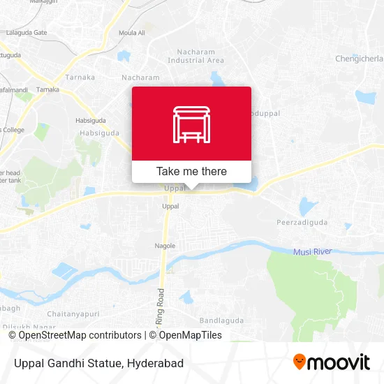 Uppal Gandhi Statue map