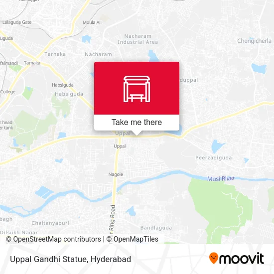 Uppal Gandhi Statue map